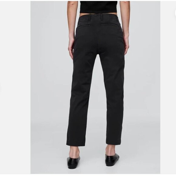 GAP Mid Rise Downtown Khakis Black Pants 00 PETITE NWT RT$70 Comfy Work Casual - Picture 5 of 12